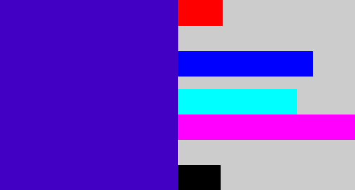 Hex color #4100c3 - violet blue
