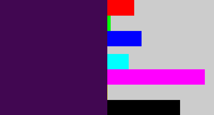 Hex color #410751 - deep violet