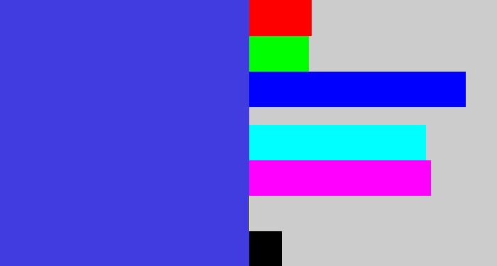 Hex color #413cdf - blurple