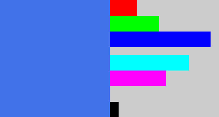 Hex color #4172ea - lightish blue