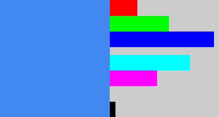 Hex color #4189f1 - dodger blue