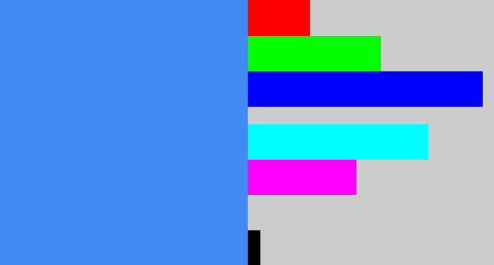 Hex color #4189f3 - dodger blue