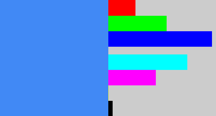 Hex color #4189f5 - dodger blue