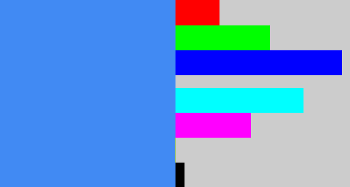 Hex color #418af3 - dodger blue