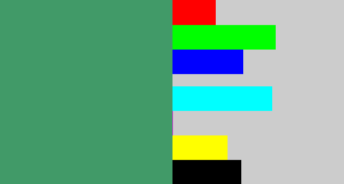 Hex color #419a68 - greenish