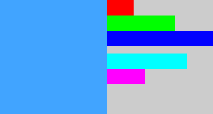 Hex color #41a4ff - dodger blue
