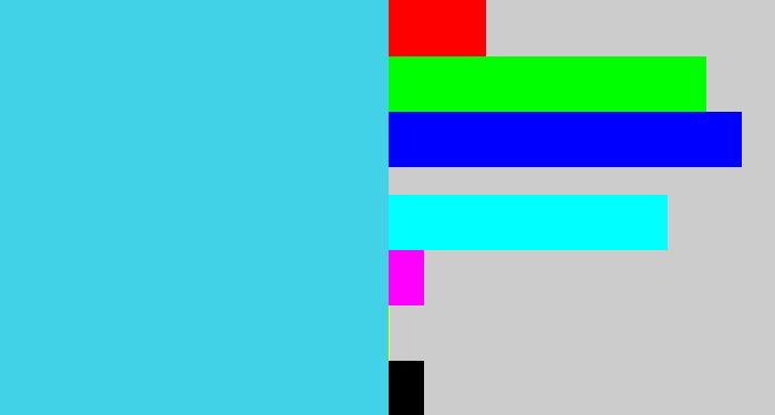 Hex color #41d2e7 - bright cyan