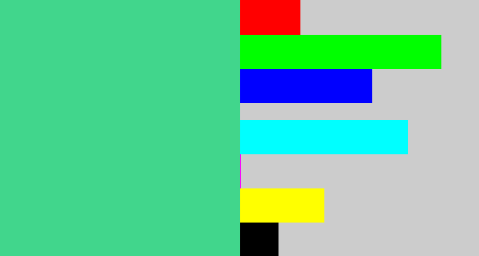 Hex color #41d68c - weird green