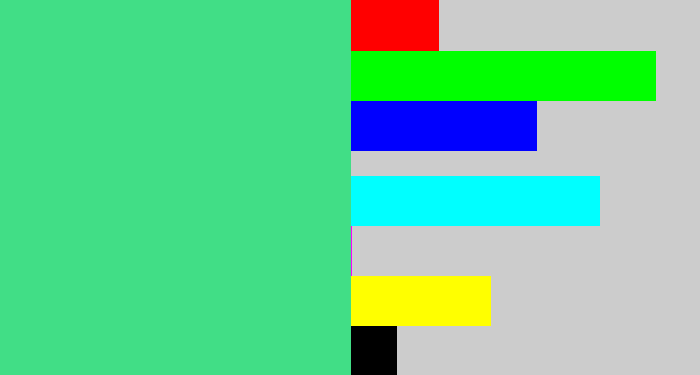 Hex color #41de86 - weird green