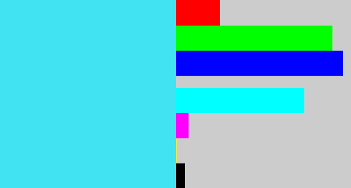 Hex color #41e2f2 - bright cyan