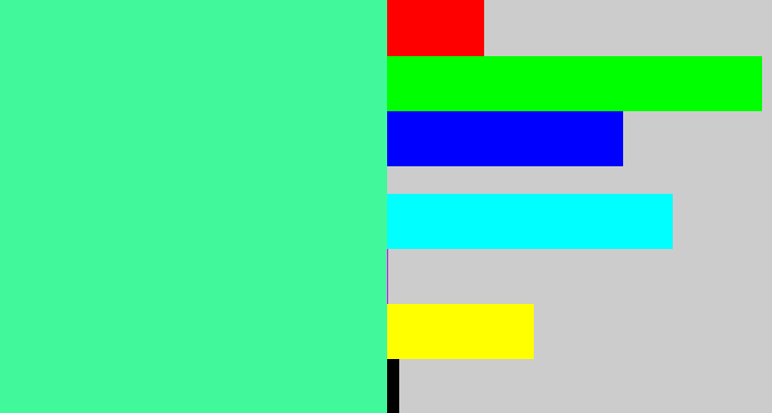Hex color #41f89b - sea green