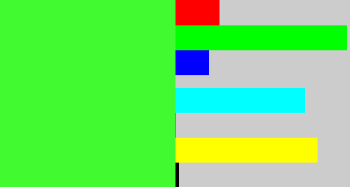 Hex color #41fa30 - radioactive green