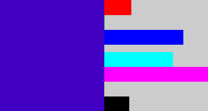 Hex color #4200c3 - violet blue