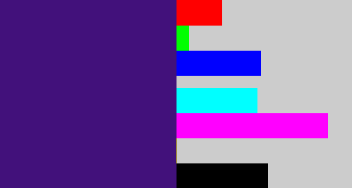 Hex color #42117b - indigo