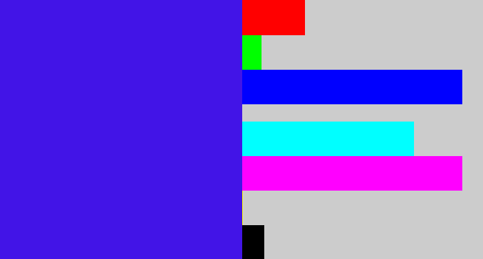Hex color #4214e7 - blue/purple