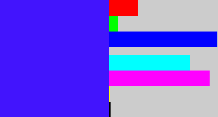 Hex color #4214fd - light royal blue