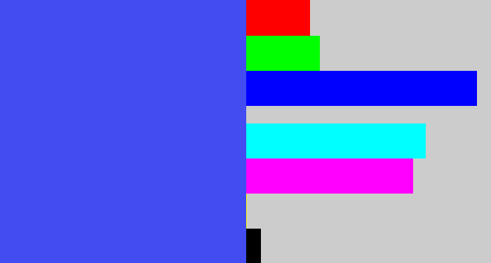 Hex color #424cf0 - warm blue