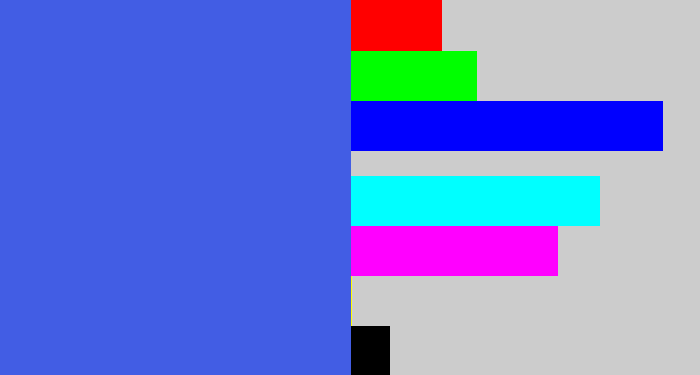 Hex color #425de4 - warm blue