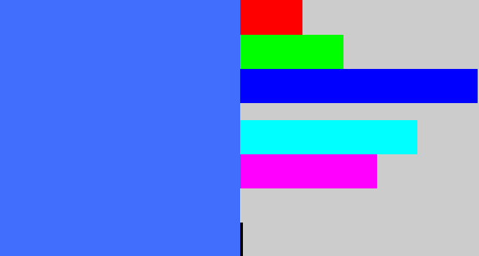 Hex color #426efd - lightish blue