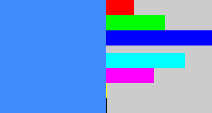 Hex color #428bff - dodger blue