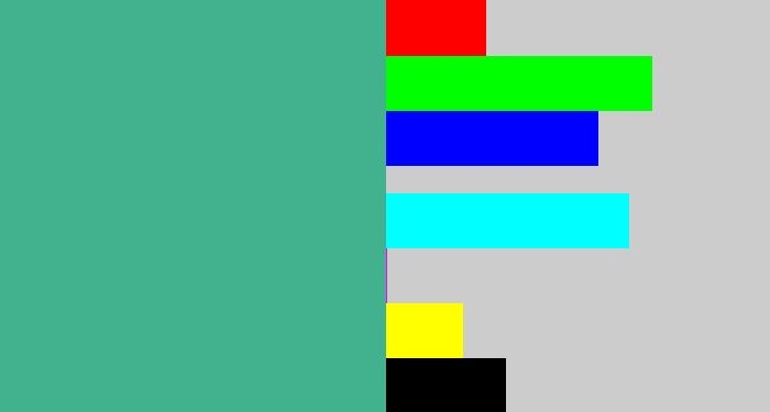 Hex color #42b18d - greeny blue