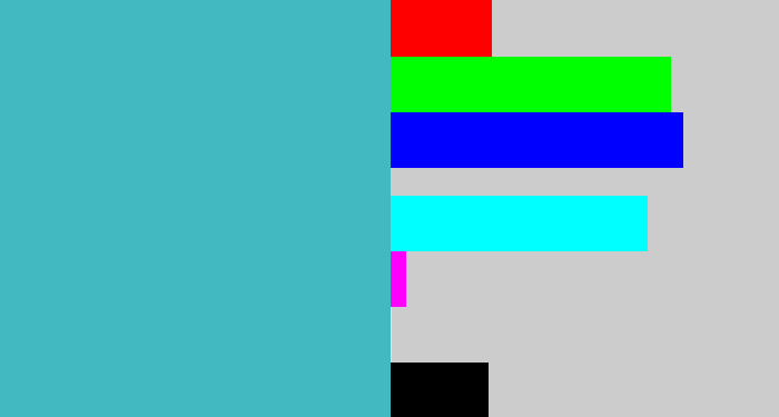 Hex color #42b8c0 - tealish