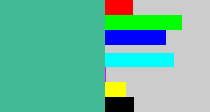 Hex color #42ba95 - greeny blue