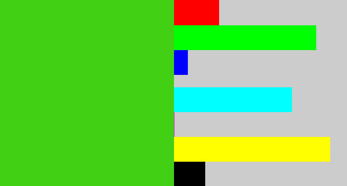 Hex color #42d014 - frog green