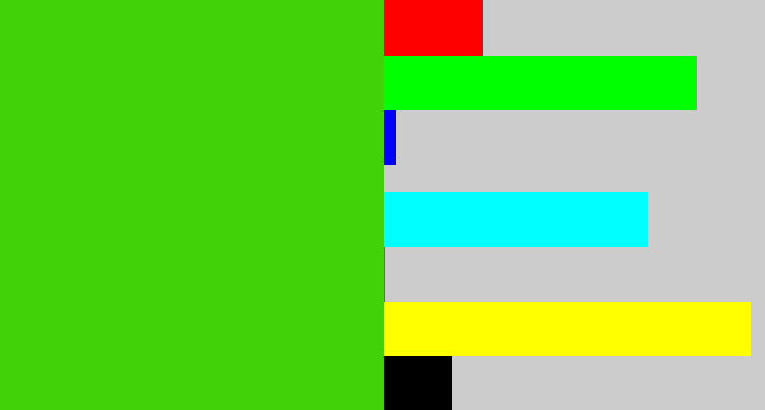 Hex color #42d208 - frog green