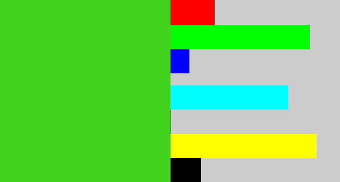 Hex color #42d21d - green apple
