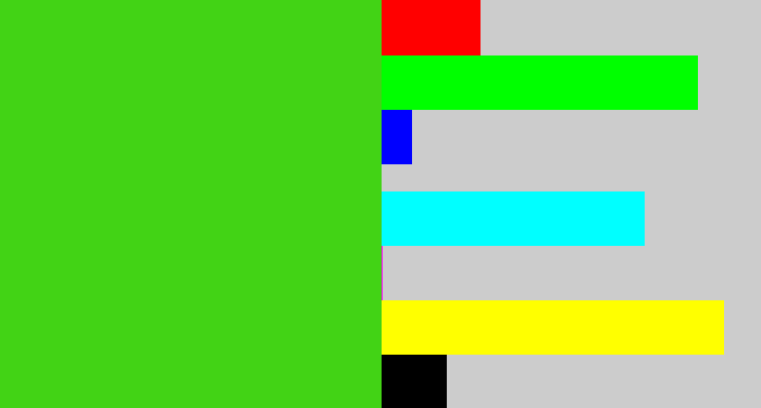 Hex color #42d315 - green apple