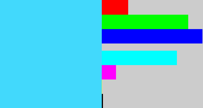 Hex color #42d9fc - bright cyan