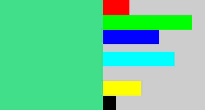 Hex color #42de8c - weird green