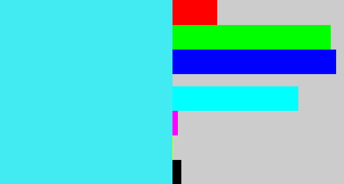 Hex color #42ebf2 - bright cyan
