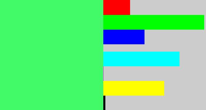 Hex color #42fa67 - light bright green