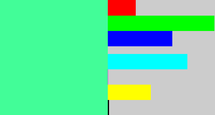 Hex color #42fd98 - sea green