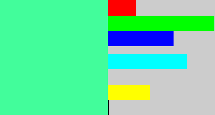 Hex color #42fd9b - sea green