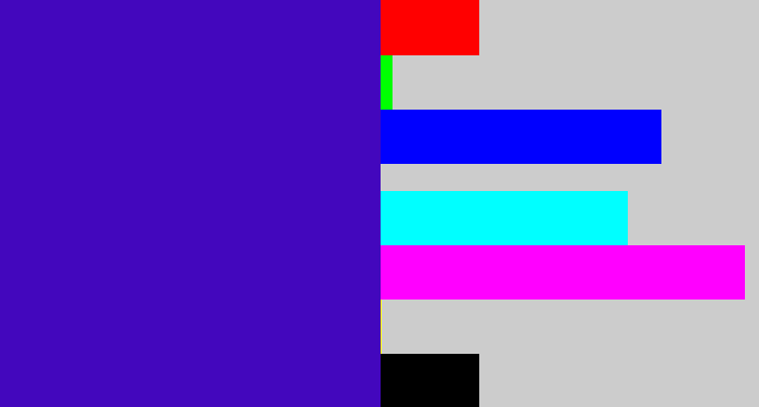 Hex color #4307bd - violet blue