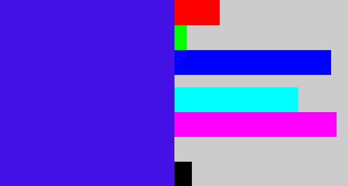 Hex color #4311e5 - blue/purple