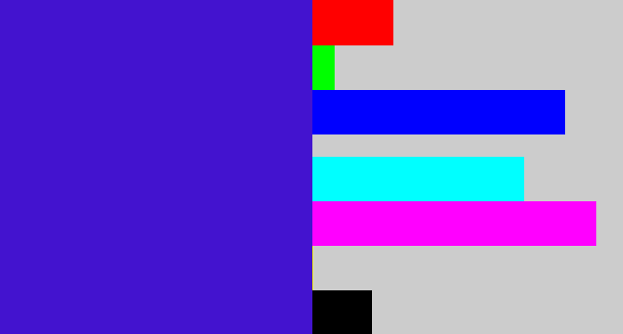 Hex color #4313cf - violet blue