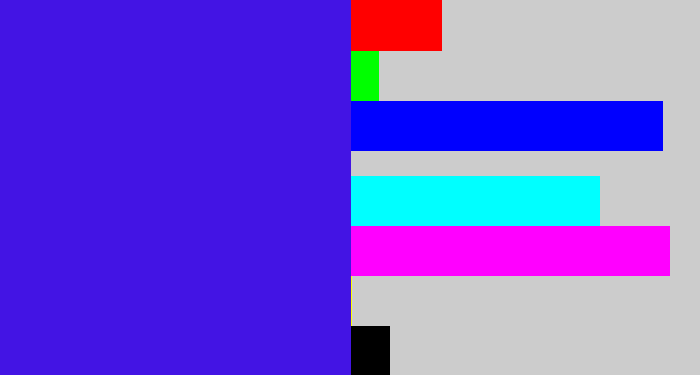 Hex color #4314e4 - blue/purple