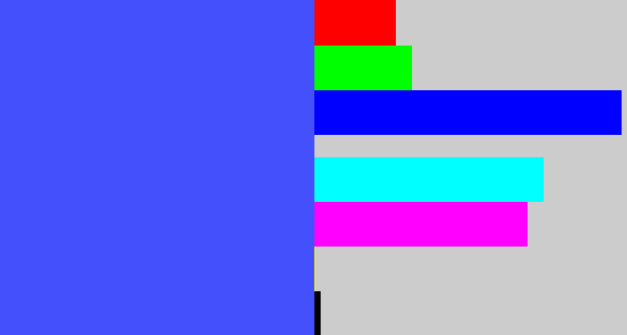 Hex color #4350fb - warm blue