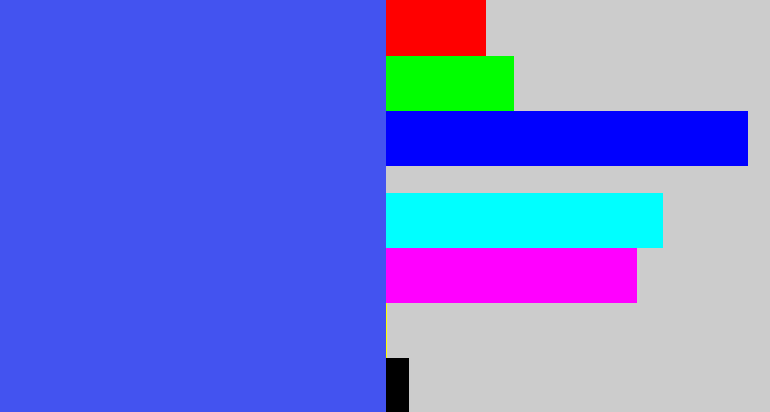 Hex color #4353f0 - warm blue