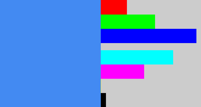 Hex color #438af2 - dodger blue