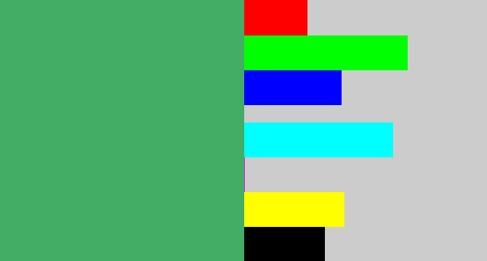 Hex color #43ac65 - greenish