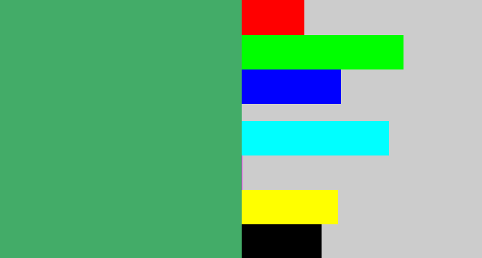 Hex color #43ac68 - greenish