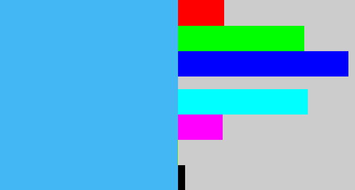 Hex color #43b6f4 - dark sky blue