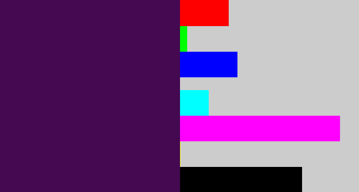 Hex color #440951 - deep violet