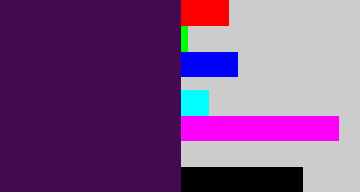 Hex color #440a51 - deep violet