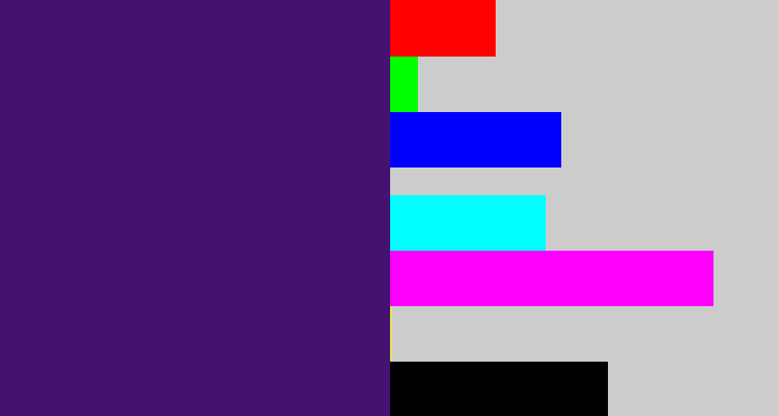 Hex color #441371 - royal purple